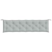 Tuinbankkussens 2 st 200x50x7 cm stof gemleerd lichtgrijs - thumbnail