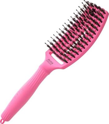Olivia Garden Fingerbrush Boar & Nylon Bubble Pink 1St