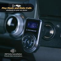 Scosche BTFM3 Bluetooth FM-zender met USB-poort en afstandsbediening voor mobiele apparaten, smartphone, auto, vrachtwagen, auto - thumbnail