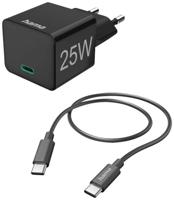 Hama Mini-charger set USB-C 25 Watt PD Oplader Zwart - thumbnail