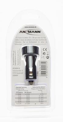 Ansmann PowerCheck12/24V-bl Accuspanningsmeter 24 V, 12 V