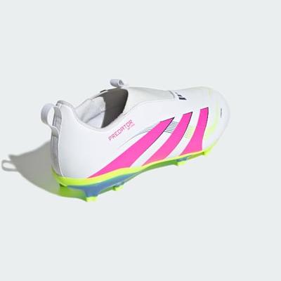 adidas Predator League Veterloze Gras / Kunstgras Voetbalschoenen (MG) Kids Wit Roze Neongeel