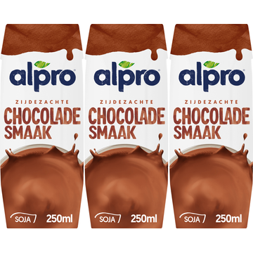 Alpro Sojadrink Chocolade Smaak Houdbaar 3 x 250 ml bij Jumbo