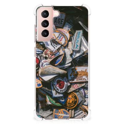 Samsung Galaxy S21 FE Anti-shock Hoesje met foto Badges Samsung Galaxy S21 FE Anti-shock Hoesje met foto Badges