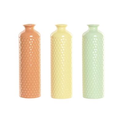 Vaas Home ESPRIT Groen Beige Terra cotta Dolomite 9 x 9 x 30 cm (3 Stuks) Vaas Home ESPRIT Groen Beige Terra cotta Dolomite 9 x 9 x 30 cm (3 Stuks)