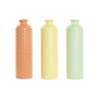 Vaas Home ESPRIT Groen Beige Terra cotta Dolomite 9 x 9 x 30 cm (3 Stuks) - thumbnail