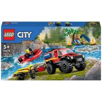 LEGO® CITY 60412 4x4 brandweerauto met reddingsboot - thumbnail