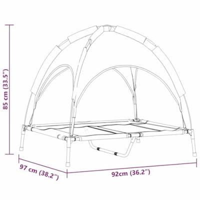 VidaXL Hondenbed marineblauw 92 x 77 x 82,5 cm staal