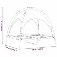 VidaXL Hondenbed zwart 92 x 77 x 82,5 cm staal - thumbnail