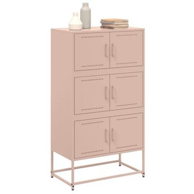 Dressoir 68,5x38,5x123,5 cm staal roze