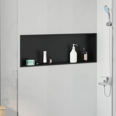 Douche Niche Zwart 90 x 30 x 9.5 cm Roestvrij staal