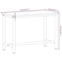 Werkbank 115x55x81,5 cm massief beukenhout en metaal - thumbnail