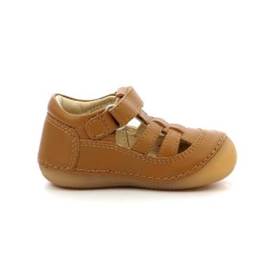 Leren baby sandalen Sushy Originel Softers KICKERS® karamel