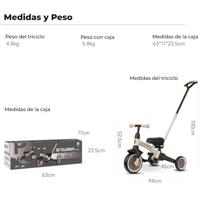 Kinderfiets Ociotrends 3 in 1 Zonder pedalen - thumbnail