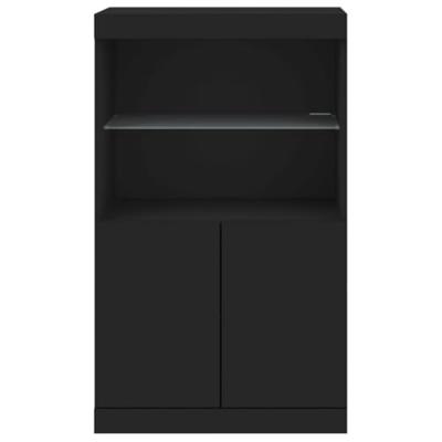 Dressoir met LED-verlichting 60,5x37x100 cm zwart Dressoir met LED-verlichting 60,5x37x100 cm zwart