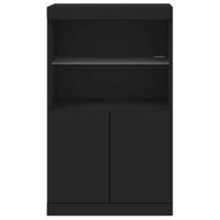 Dressoir met LED-verlichting 60,5x37x100 cm zwart - thumbnail