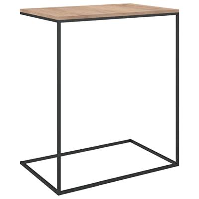VidaXL Bijzettafel 55x35x66 cm bewerkt hout zwart