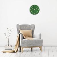 NeXtime NE-3314GC Wandklok Dia 40cm Groen Glas/Aluminium Classy Medium - thumbnail