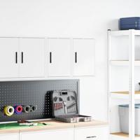 VidaXL Garagewandkasten 2 st spaanplaat wit - thumbnail