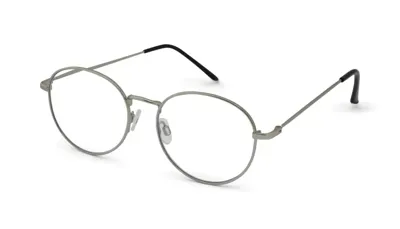 Leesbril Readr. OVAL met blauwlichtfilter - Sterkte +0.50 - Kleur Shiny Silver - lichtmetalen frame & flexveren - comfortabele pasvorm - inclusief etui & koordje