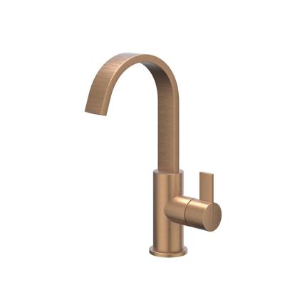 IVY Pact Wastafelmengkraan - opbouw - draaibare cascade uitloop - coldstart - Geborsteld mat koper PVD 6101255