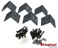 Elephant aluminium hoekbeslag set antraciet 6 stuks - thumbnail