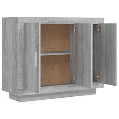 Dressoir 92x35x75 cm bewerkt hout grijs sonoma eikenkleurig Dressoir 92x35x75 cm bewerkt hout grijs sonoma eikenkleurig