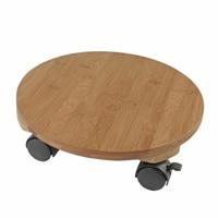Nature planttrolley bamboe 30 cm rond - thumbnail