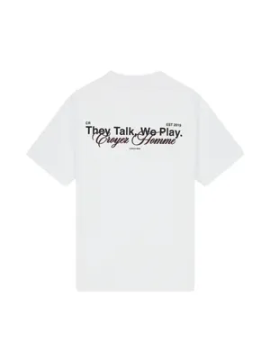 Croyez Talk And Play T-Shirt Heren Wit - Maat M - Kleur: Wit | Soccerfanshop