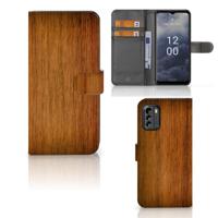 Nokia G60 | Book Style Case | Donker Hout - thumbnail