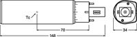 OSRAM HOMELIGHTING 4058075558106 LED-lamp Energielabel F (A - G) G24d-1 6 W = 13 W Warmwit (Ø x l) 34 mm x 138 mm 1 stuk(s) - thumbnail