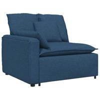 Modulaire bank Armleuning eindmodule met kussens 100 cm blauw - thumbnail