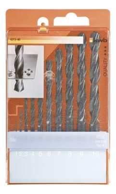 HSS spiraalborenset DIN 338, 1.0-10.0 mm, 10 delig KWB - Kwb HSS spiraalborenset DIN 338, 1.0-10.0 mm, 10 delig KWB - Kwb