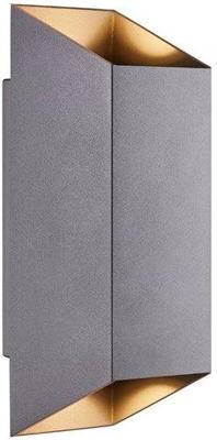 Enzo Nordlux wandlamp nico vierkant 2x gu10 antraciet ip54 - 4800919