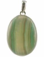 Zilveren hanger met fluorietsteen - thumbnail