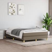 Boxspring met matras stof taupe 140x190 cm - thumbnail