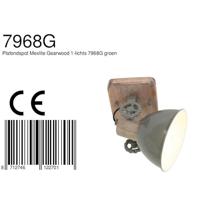 Steinhauer Retro wandlampGearwood retro groen met houtbruin - 7968G - thumbnail