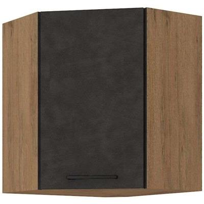 ROCK hoekkast - Lancelot eiken en matera grijs decor melamine - 1 deur - L58 x H72 cm