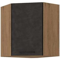 ROCK hoekkast - Lancelot eiken en matera grijs decor melamine - 1 deur - L58 x H72 cm - thumbnail