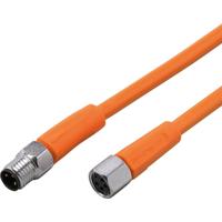 ifm Electronic EVT204 Verbindingskabel Aantal polen (sensoren): 3, 4 Stekker, recht, Bus, recht 5 m 1 stuk(s) - thumbnail