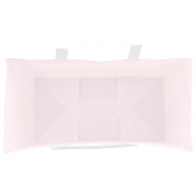VidaXL Papieren zakken 50 st met hengsels 21x11x31 cm roze