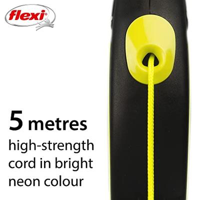 Hondenriem Trixie flexi New NEON Geel Reflecterend 5 m