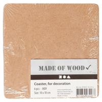 Creativ Company Onderzetters mdf, 6st. - thumbnail