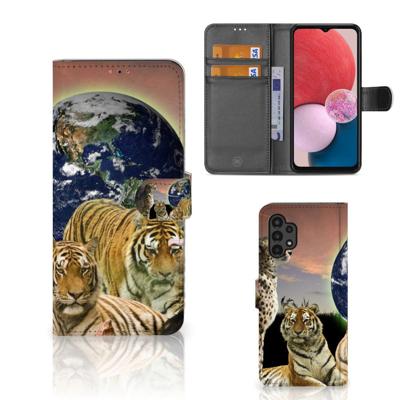 Samsung Galaxy A13 (4G) | Telefoonhoesje | Met pasjeshouder | Roofdieren Samsung Galaxy A13 (4G) | Telefoonhoesje | Met pasjeshouder | Roofdieren