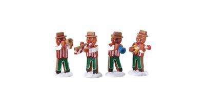 Kerstfiguur Gingerbread jazz set of 4 LEMAX - Lemax