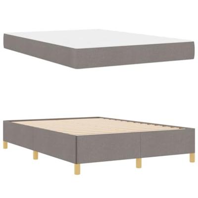 Boxspring bed met matras Taupe en Wit 160 x 200 cm Stof