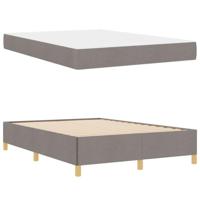 Boxspring bed met matras Taupe en Wit 160 x 200 cm Stof - thumbnail