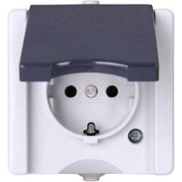 Kopp 947456005 proAQA Compleet Wandcontactdoos met randaarde en klapdeksel spatwaterdicht Grijs 1-voudig 1 stuk(s) - thumbnail