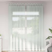 Gordijnen voile met lussen 2 st 140x260 cm lichtgrijs - thumbnail