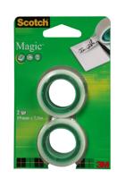 Scotch plakband Magic Tape, ft 19 mm x 7,5 m, blister met 2 rolletjes - thumbnail